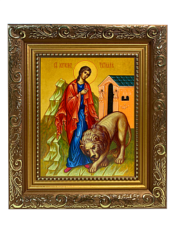 Именная икона Татьяна Римская на холсте в киоте 137