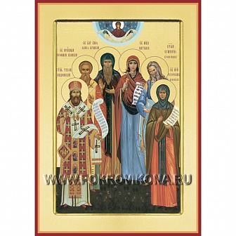 Семейная икона Святые по именам, изготовление на заказ