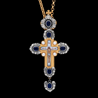 Крест наперсный №128 / золочение, серебрение