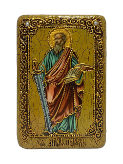 Икона ''Апостол Павел'' ручной работы из дуба
