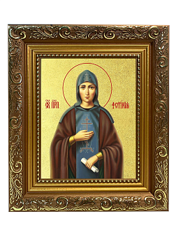 Икона "Фотиния (Светлана) Палестинская", св. прп., с золочением поталью, 10Ф3-УЛ Икона "Фотиния (Светлана) Палестинская", св. прп., с золочением поталью, 10Ф3-УЛ