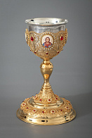 Потир 2.0л 4-финифти, филигрань / золочение / серебряный стакан (УИН)