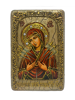 Икона Богородица Умягчение злых сердец из дуба