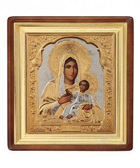 Икона живописная в киоте 30х40 масло, риза №15, киот №1 Козельщанская БМ