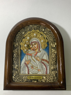 Икона Божией Матери Феодоровская 1105 17 см Литография A-0067-1_YAP