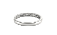 Женское обручальное кольцо - наперстная молитва, белое золото 585 пробы, родий