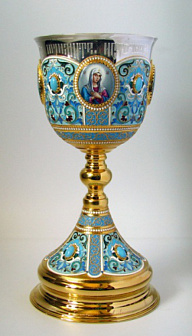 Потир 1.5л 4-финифти, филигрань, эмаль / золочение / серебро (УИН)