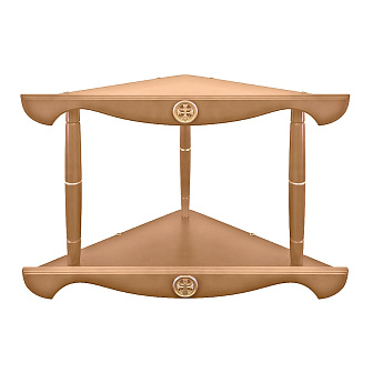 Полка для икон деревянная двухъярусная угловая настенная