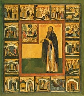 Икона МИХАИЛ Клопский, Новгородский, Христа ради юродивый, Преподобный