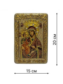 Икона ''Богородица Троеручица'' из дуба