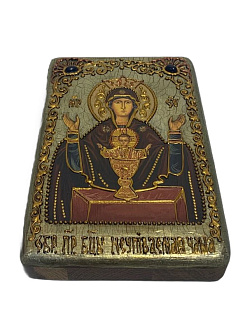 Икона Пресвятой Богородицы НЕУПИВАЕМАЯ ЧАША (РУЧНАЯ РАБОТА, ПОДАРОЧНАЯ)