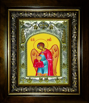 Икона освященная "Рафаил Архангел", в киоте 20x24 см