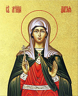 Икона "Дария Римская", св. мц., с золочением поталью, 10Д2-УЛ