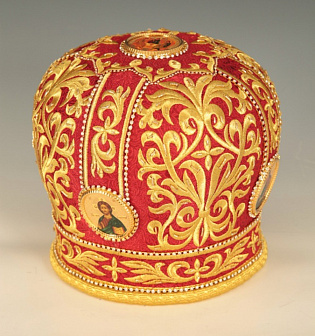 Митра №019 глазет вышивка а/м фоторамки, стр.дорожки, канитель в футляре