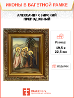 Образ святого Александра Свирского, преподобного, 09А4 Образ святого Александра Свирского, преподобного, 09А4