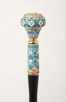 Посох №23 неразборный серебро филигрань, эмаль / золочение / (УИН)