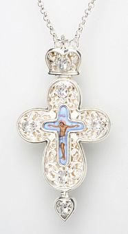 Крест наперсный №141 / серебрение Крест наперсный №141 / серебрение