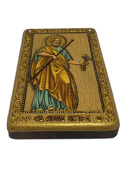 Икона ''Апостол Петр'' ручной работы из дуба
