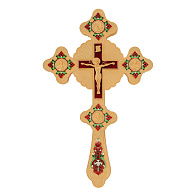 Крест напрестольный фигурный с золочением