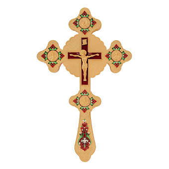 Крест напрестольный фигурный с золочением