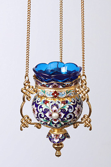 Лампада филигранная №35 эмаль / золочение