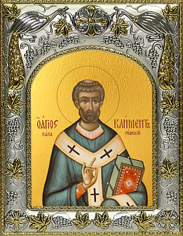 Икона складень Климент папа Римский и Ангел Хранитель 366