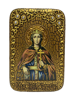 Икона ''Великомученица Екатерина'' ручной работы в футляре