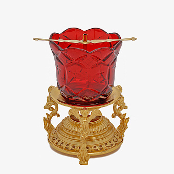 Лампада настольная с литым основанием № 5 золочение