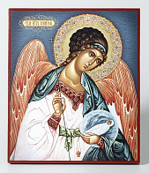 Икона на доске 22х26 объёмная печать, лак Ангел Хранитель