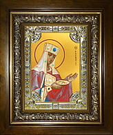 Икона освященная Елена равноапостольная царица в деревянном киоте