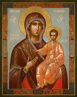 Икона Пресвятой Богородицы СМОЛЕНСКАЯ ''Одигидрия'' (РУЧНАЯ РАБОТА)