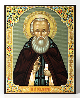 Икона на доске 40х50 объемная печать, лак Александр Свирский
