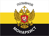 Флаг для улицы Позывной Монархист триколор 90х135 см 083