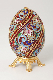 Яйцо пасхальное филигрань, эмаль, роспись, камни / золочение