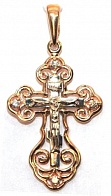 Крест с бриллиантами из золота