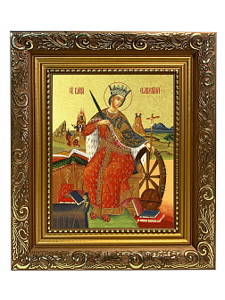 Икона "Екатерина", св. вмц., с золочением поталью, 10015-УЛ Икона "Екатерина", св. вмц., с золочением поталью, 10015-УЛ