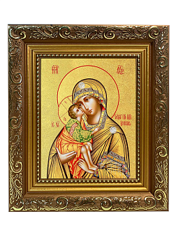 Икона Божией Матери "Донская" с золочением поталью, 03018-УЛ