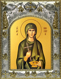 Икона ПАРАСКЕВА Пятница, Великомученица (СЕРЕБРЯНАЯ РИЗА)