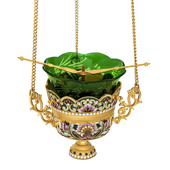 Лампада филигранная №30 роспись / золочение