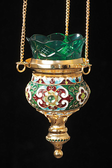 Лампада филигранная греческая с эмалью / золочение