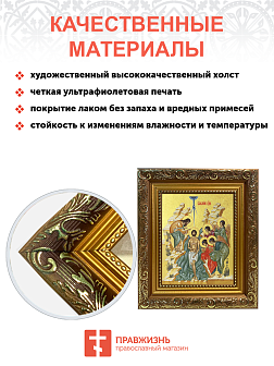 Икона Крещения Господня (Богоявления) с золочением поталью, 05107-УЛ