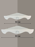 Набор полки угловые для икон Херувим цвет холодный белый 2 шт 50 и 60 см