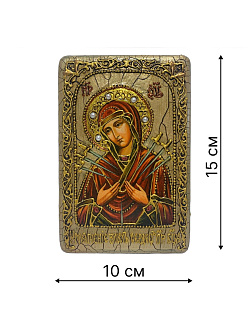 Икона Богородица Умягчение злых сердец из дуба