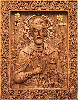 Икона резная Дмитрий Донской Икона резная Дмитрий Донской