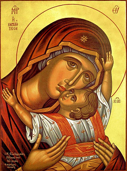 Икона под старину Пресвятой Богородицы Кардиотисса (Сердечная)