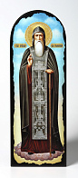 Икона на МДФ 18х50 арочная, объёмная печать, лак Нил Столобенский 4 Икона на МДФ 18х50 арочная, объёмная печать, лак Нил Столобенский 4