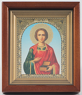 Икона в киоте 11х13 сложный №2 конгрев Пантелеимон