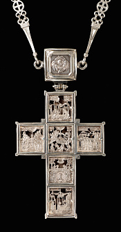 Крест наперсный №1552 / серебрение