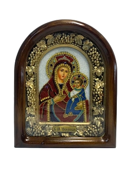 Икона Иверская Божия Матерь бисер