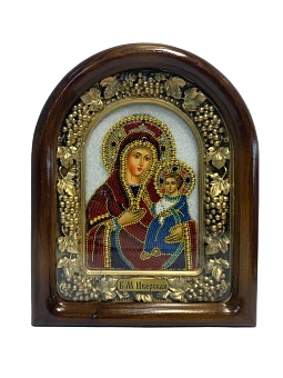 Икона Иверская Божия Матерь бисер Икона Иверская Божия Матерь бисер